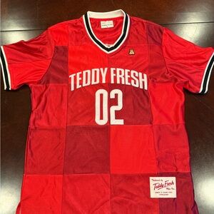 Teddy Fresh Red Patchwork Tee